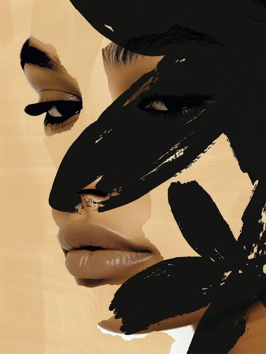 Abstract Noir Beauty Portrait