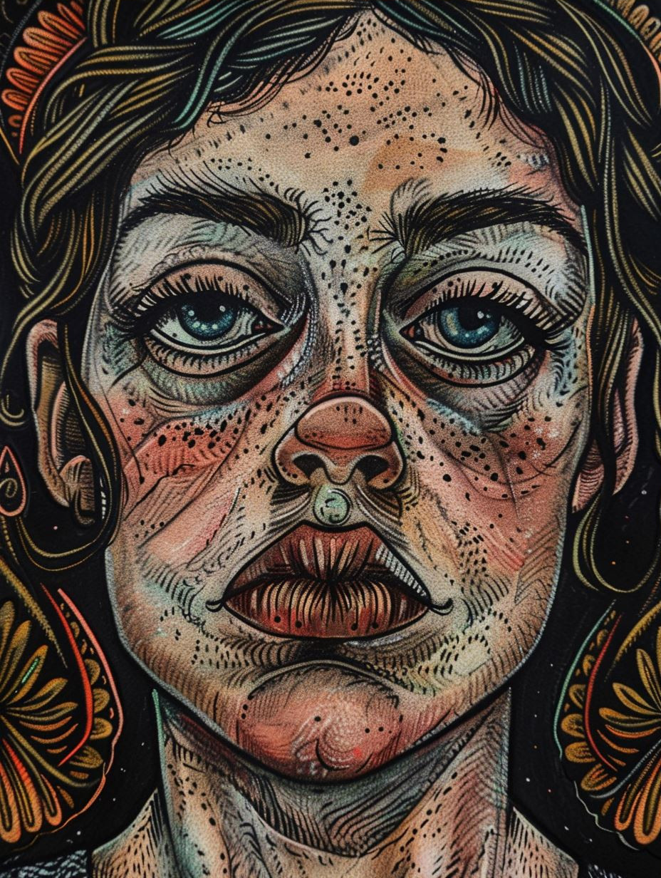 Mystic Folk Art Portrait