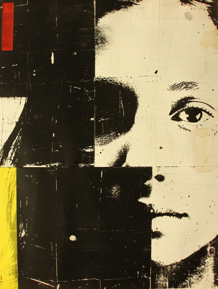 Fragmented Noir Portrait Study