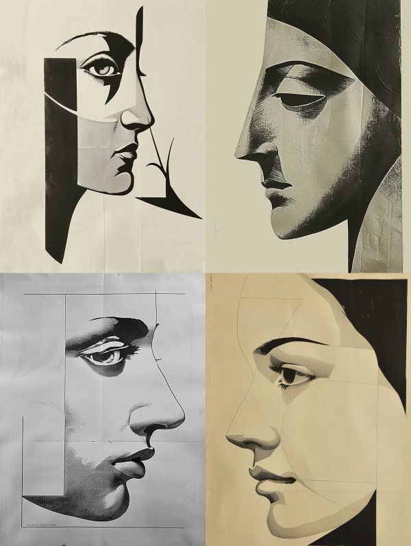 Fragmented Noir Portrait Study