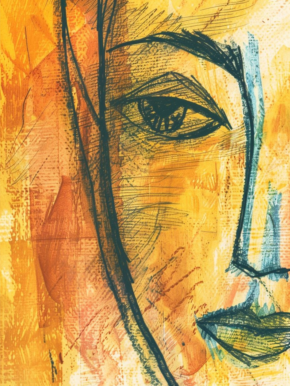 Vibrant Expressionist Portrait Study