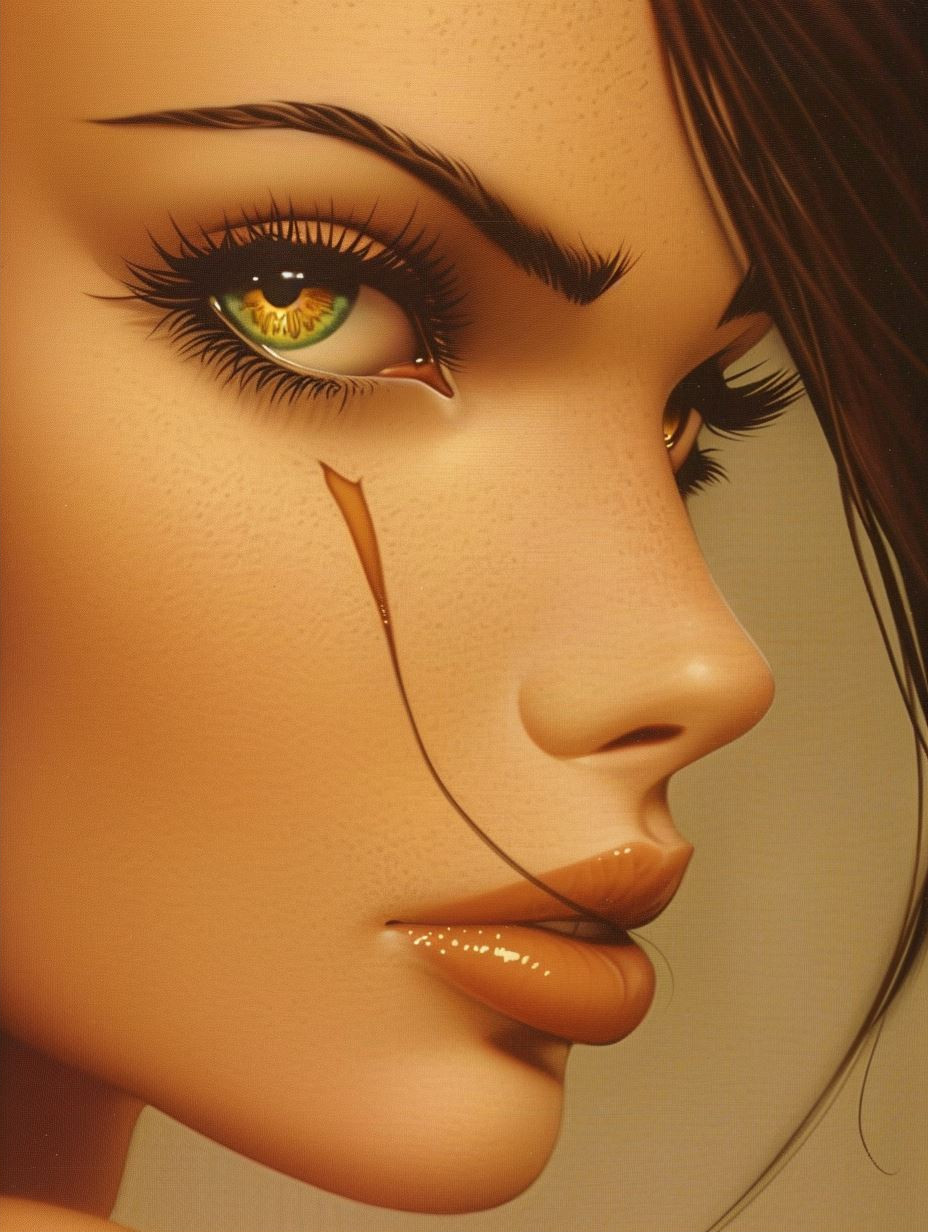 Ethereal Gaze in Golden Light