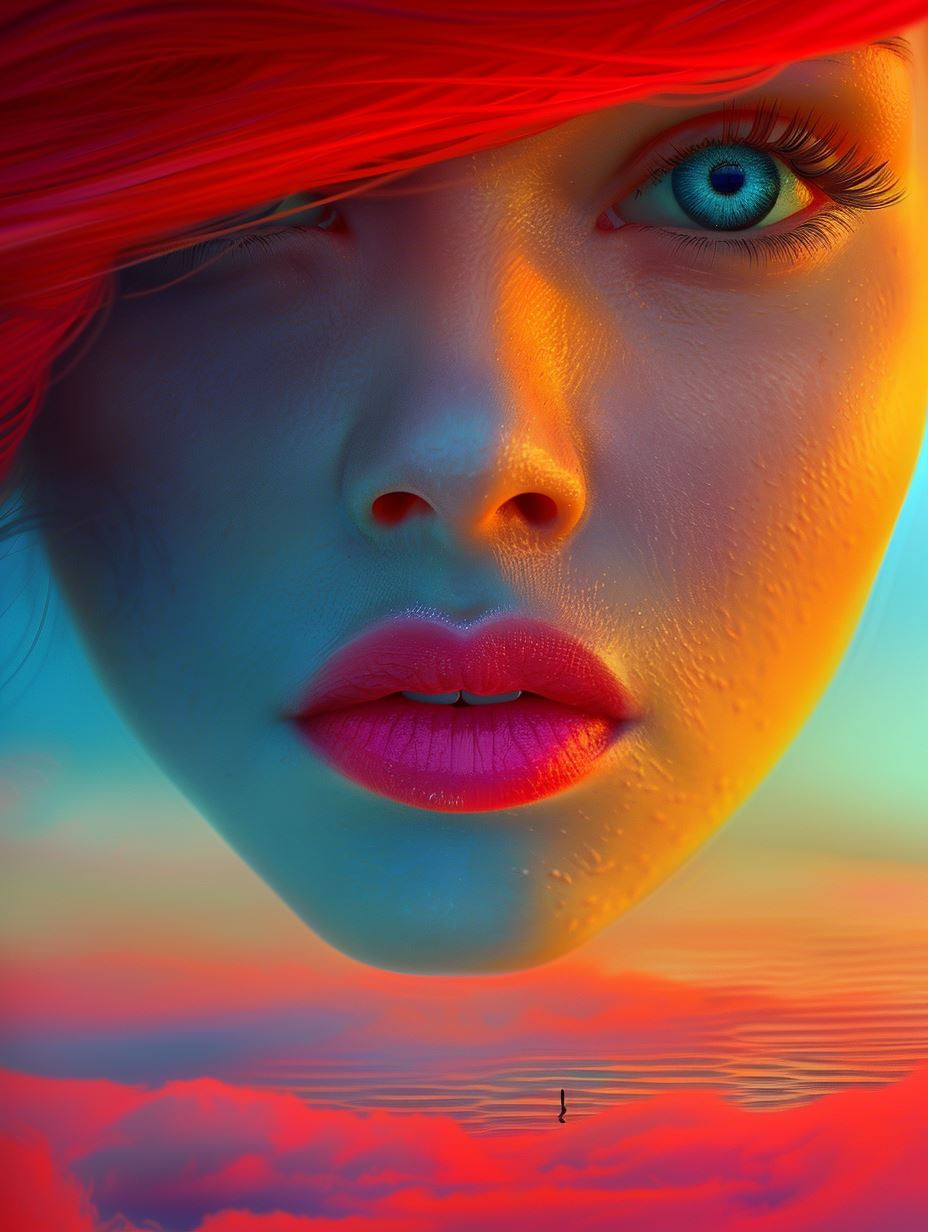 Neon Dream Ethereal Portrait