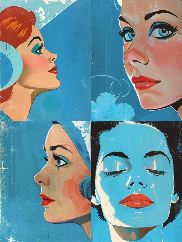 Vintage Mid-Century Pop Art Muse