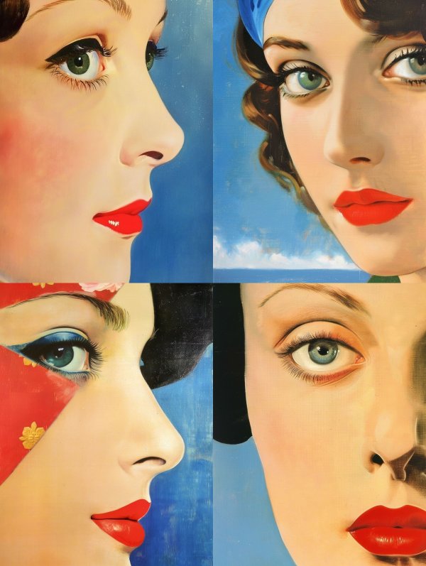 Vintage Mid-Century Glamour Portrait