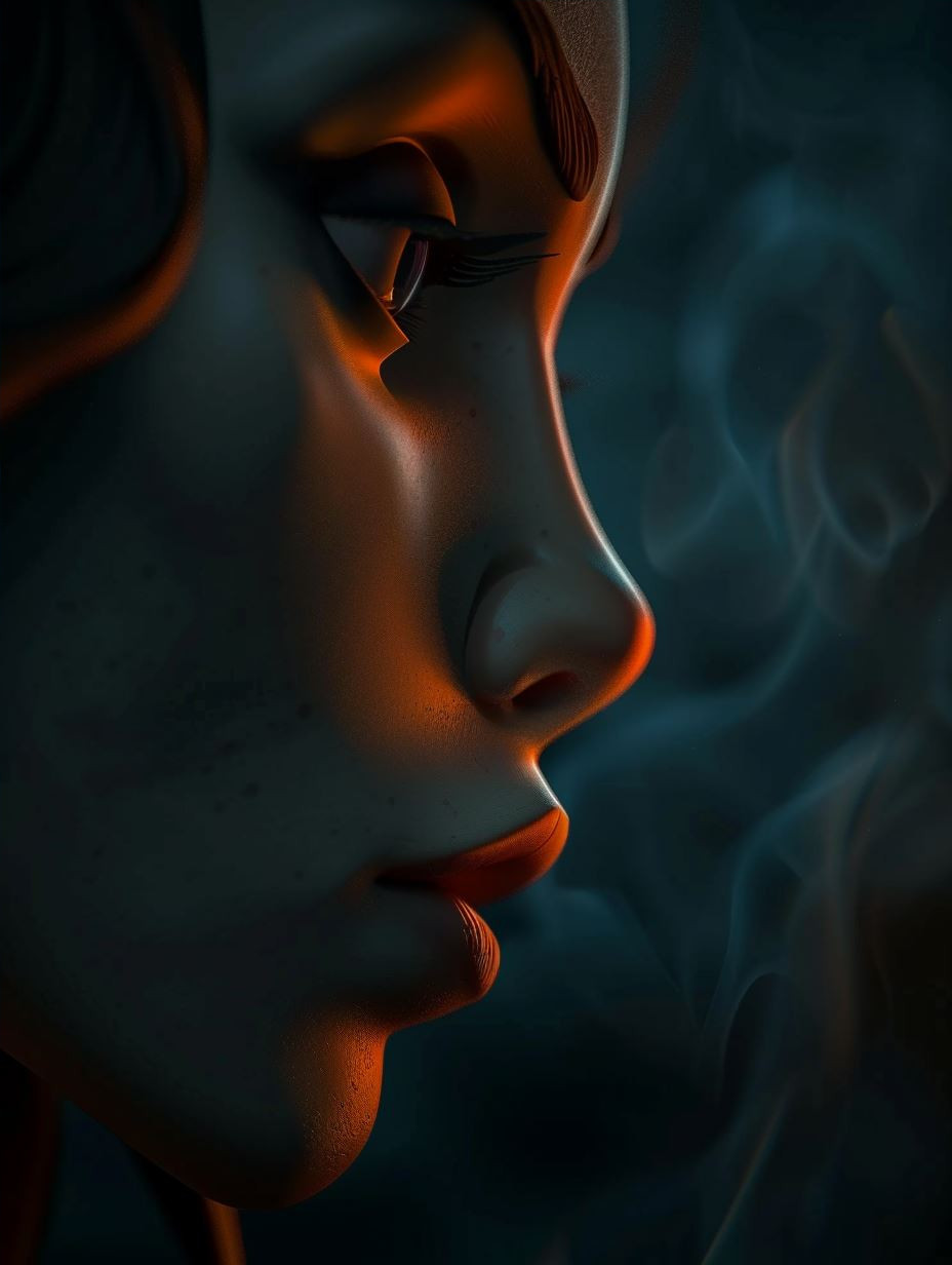 Ember Eyes Shadow Portrait