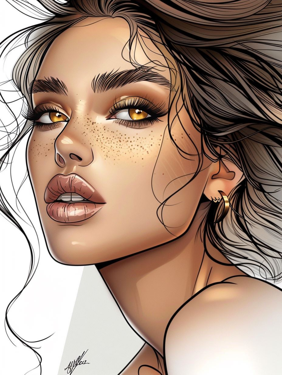 Ethereal Ink Portrait