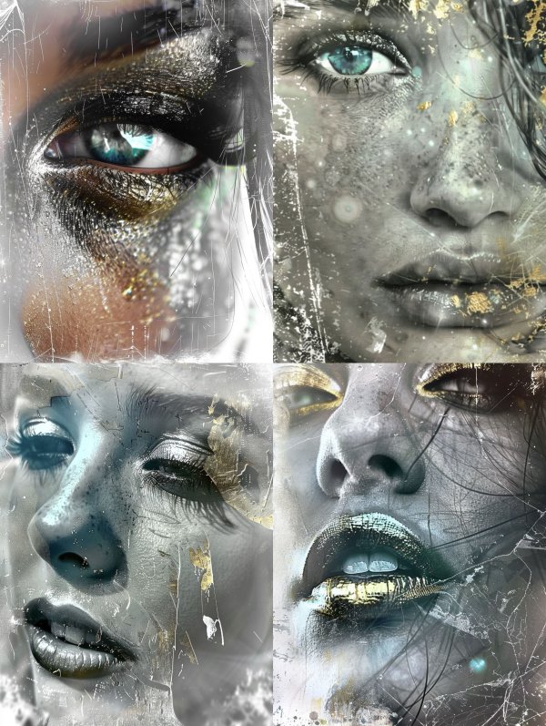 Glittering Gaze Through Frozen Glass