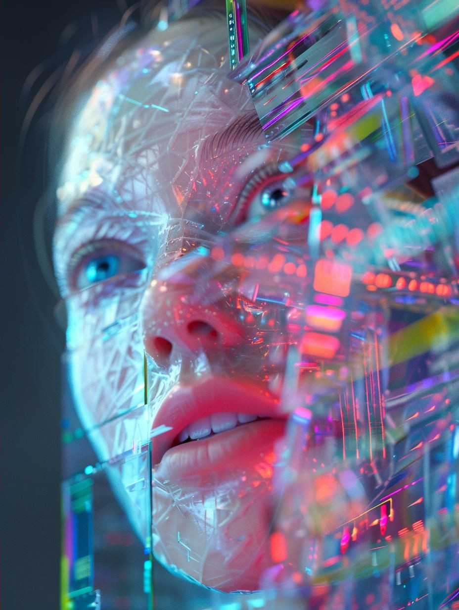 Fragmented Digital Soul Portrait