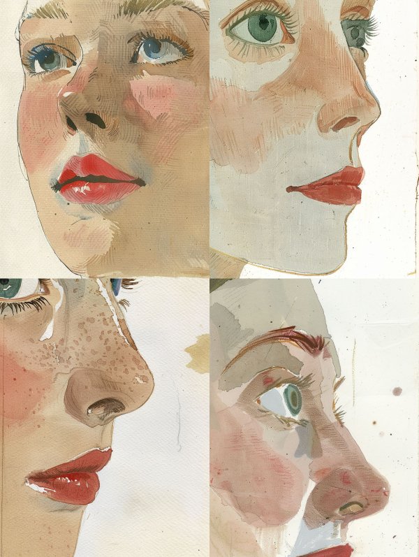 Vintage Watercolor Muse