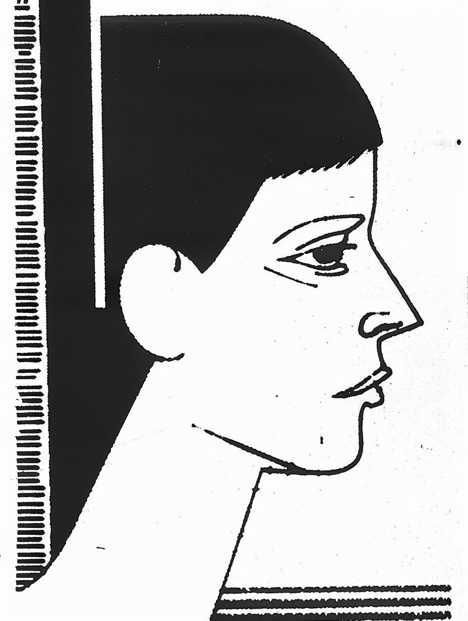 Stark Monochrome Graphic Portrait