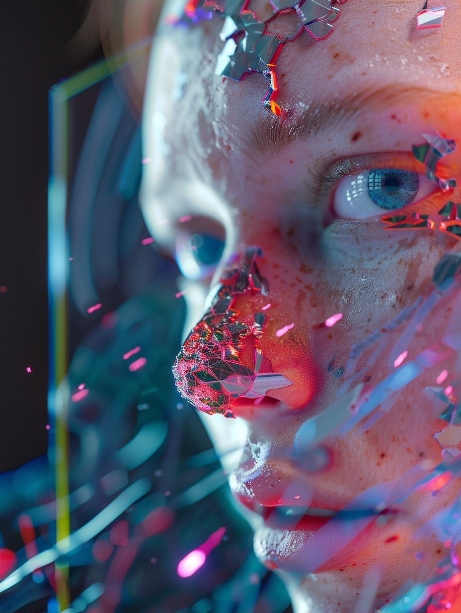 Fragmented Digital Soul Portrait