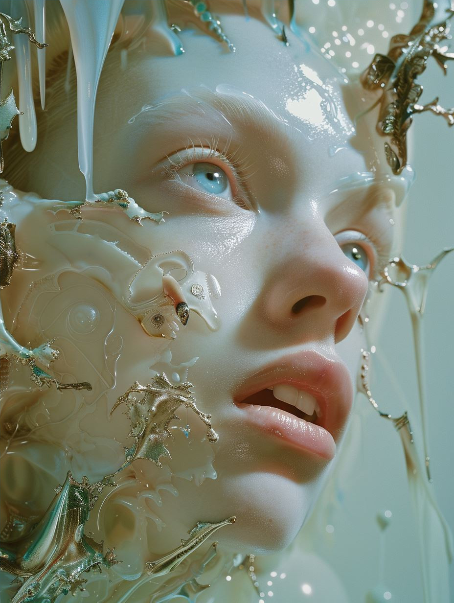 Gilded Porcelain Ethereal Visage