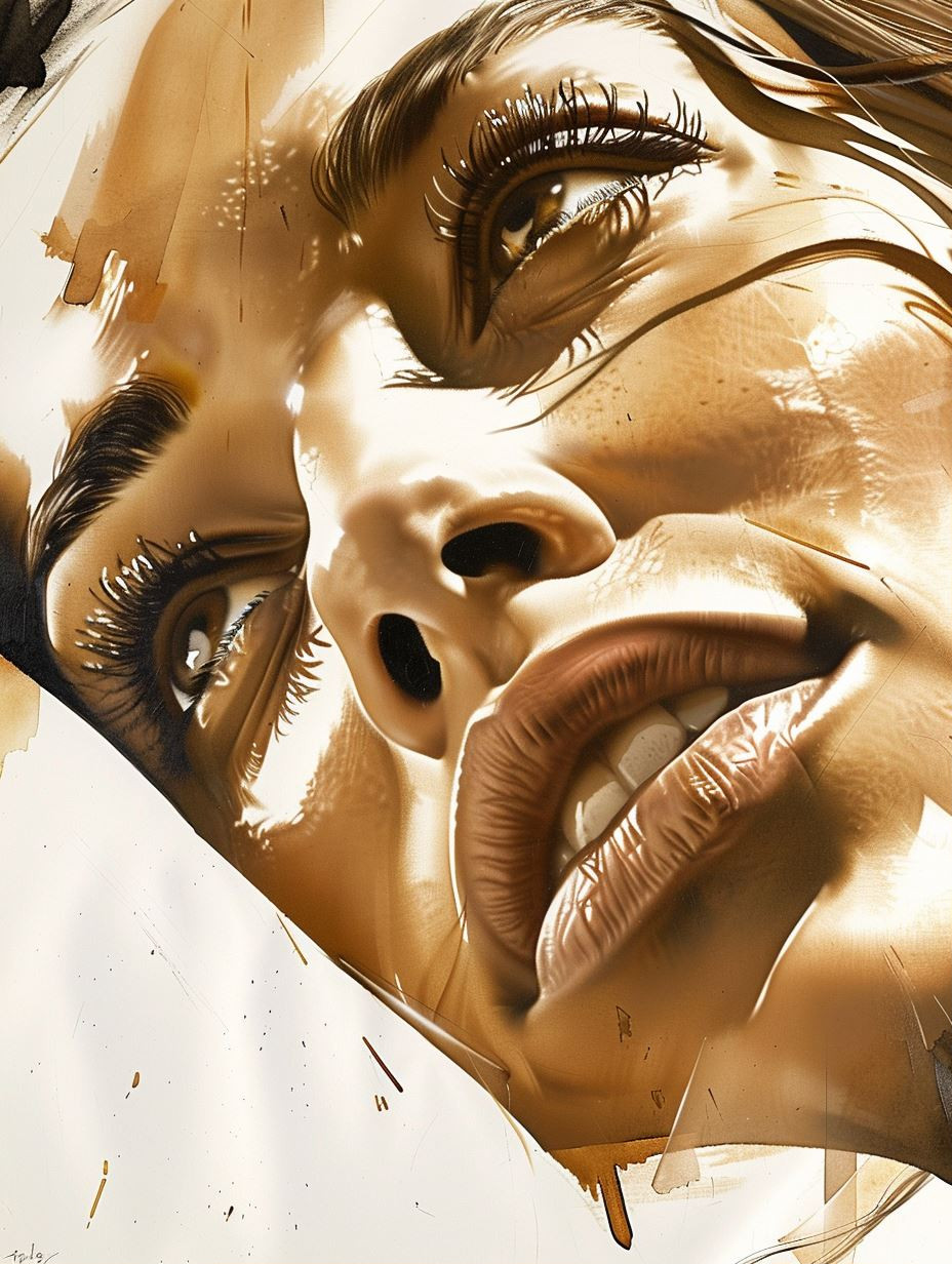 Liquid Gold Portrait Study