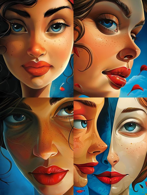 Ethereal Gaze Digital Portraiture