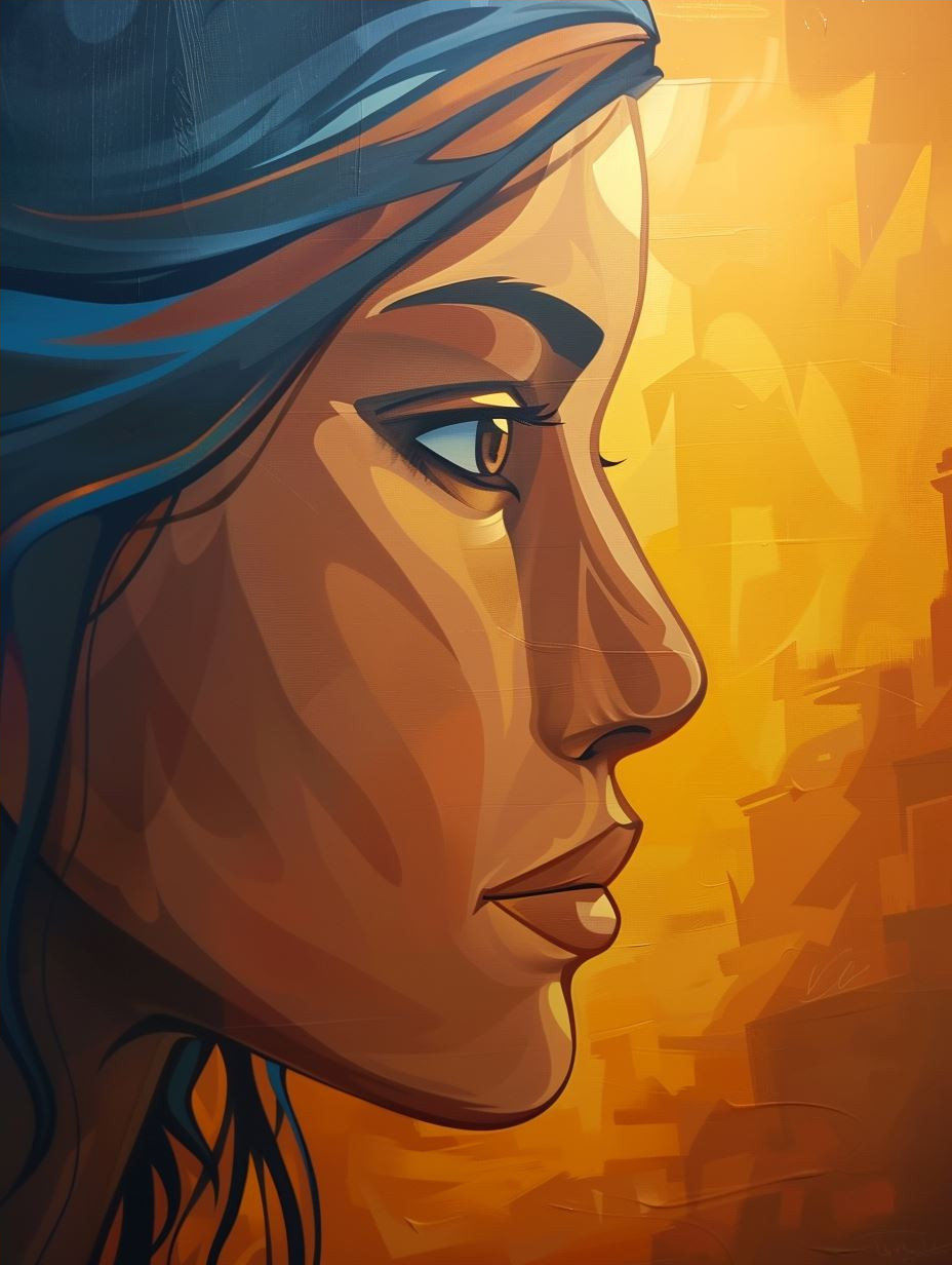 Ethereal Glow Digital Portrait
