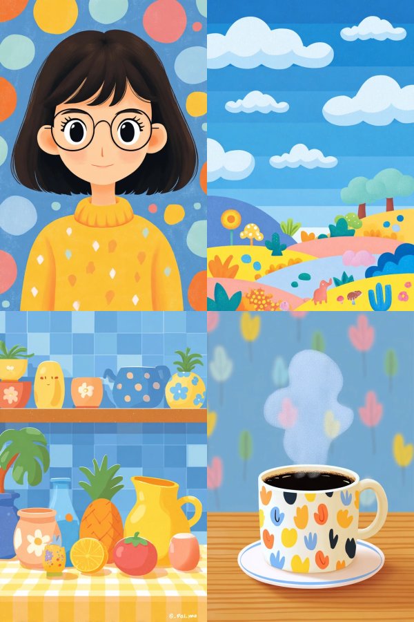 Cheerful Pastel Portrait