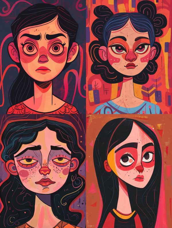Whimsical Stylized Portrait Art