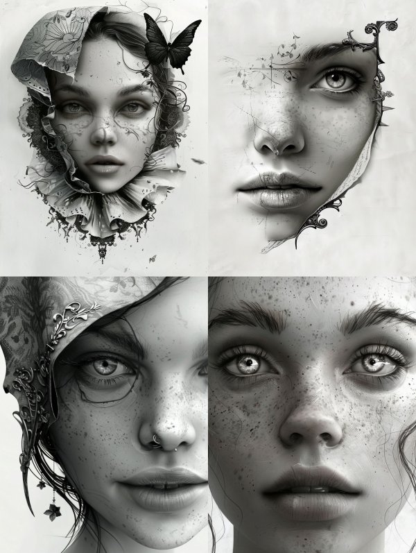 Monochrome Ethereal Muse