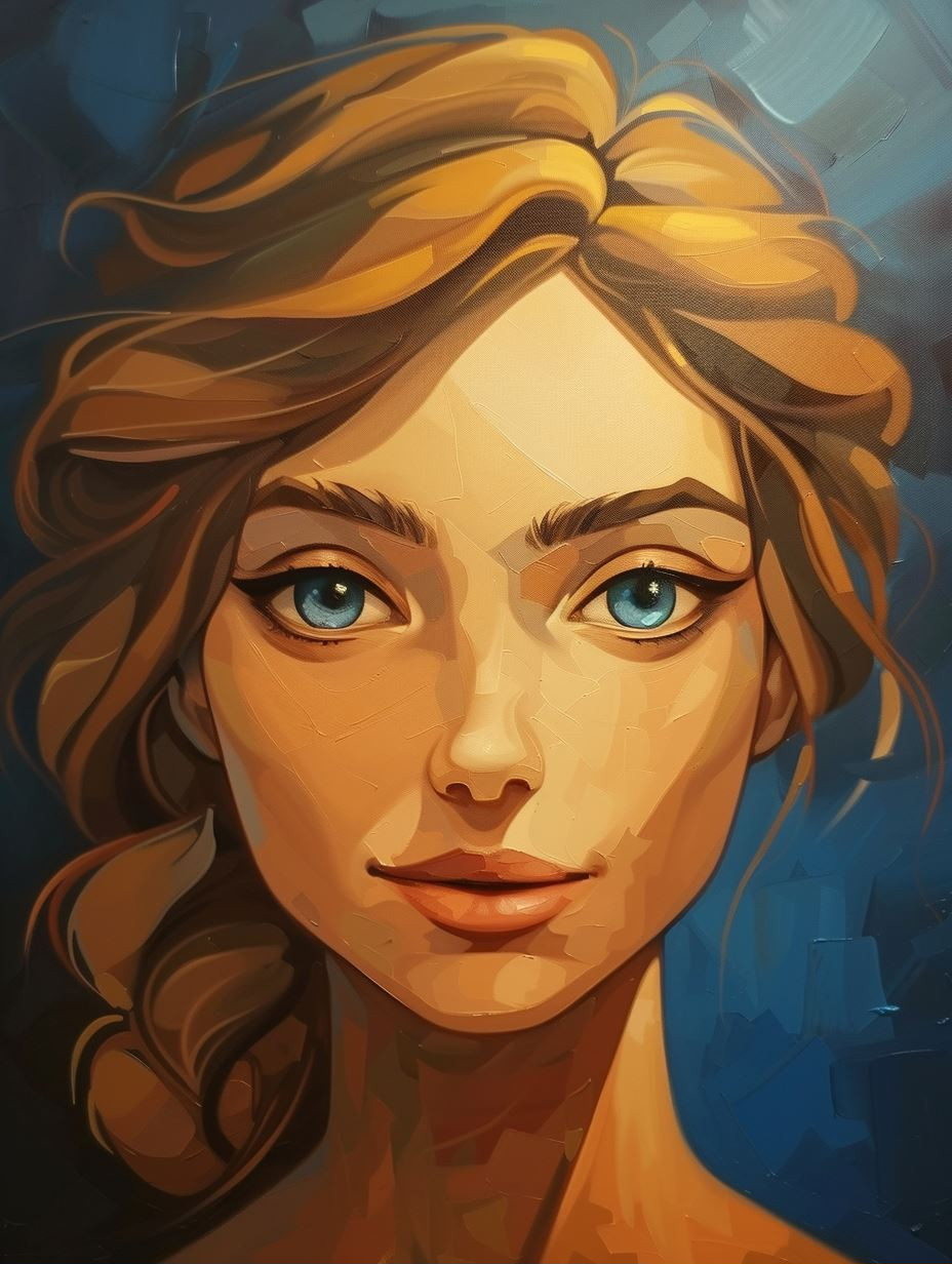 Ethereal Glow Digital Portrait