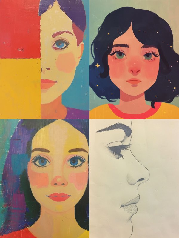 Modern Stylized Digital Portraiture