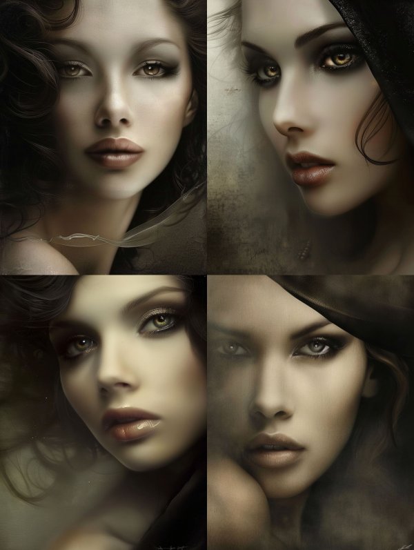 Ethereal Shadows of Feminine Grace