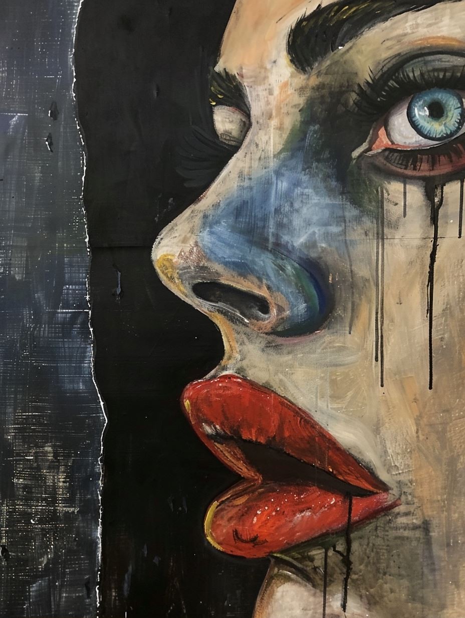 Melancholic Canvas Gaze