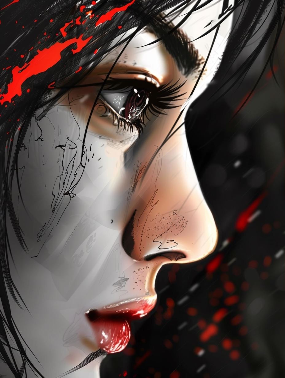 Crimson Edge Portrait