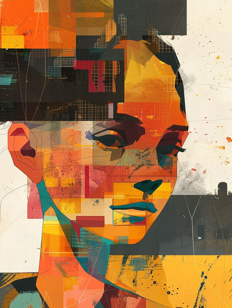 Fragmented Soul Geometric Portrait