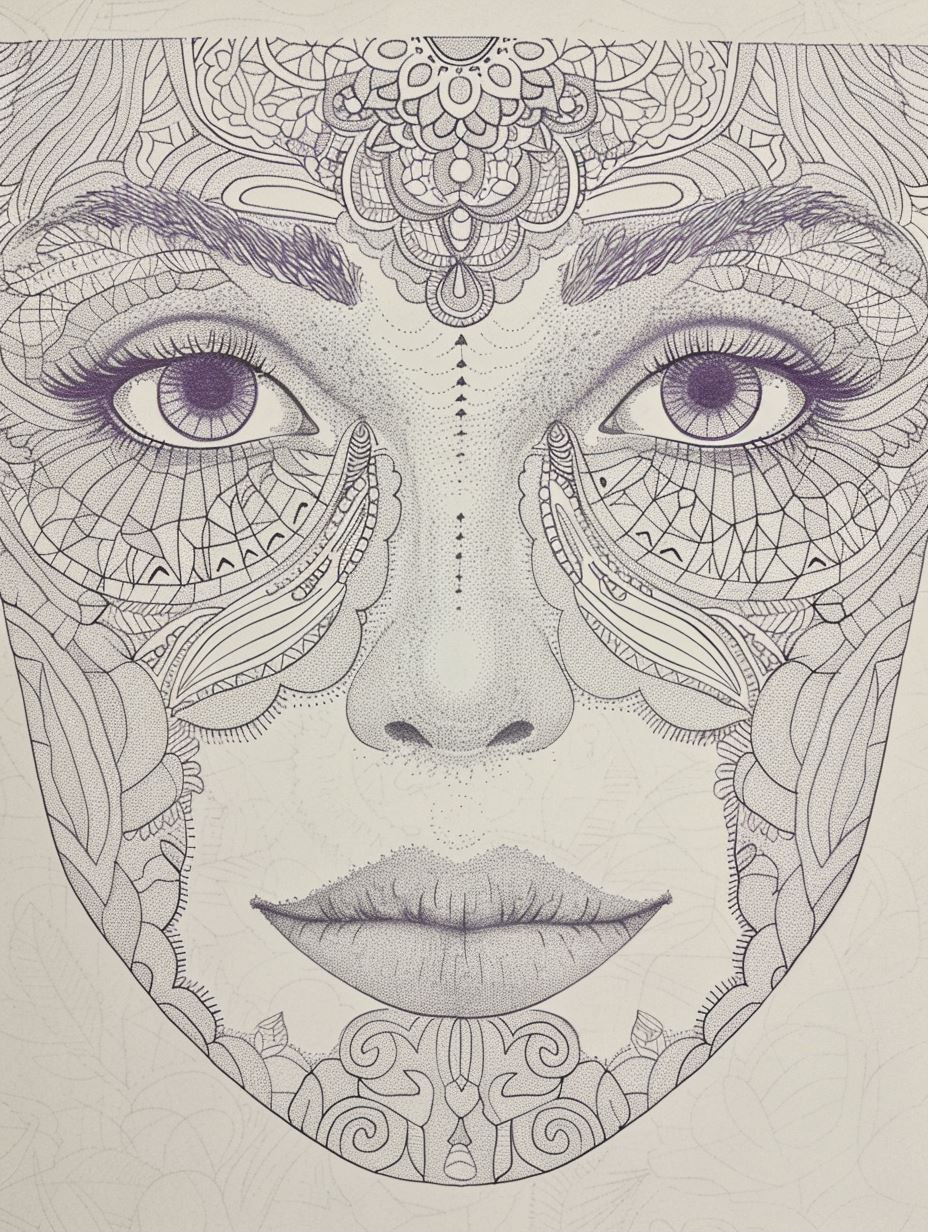 Mystic Ink Mandala Portrait