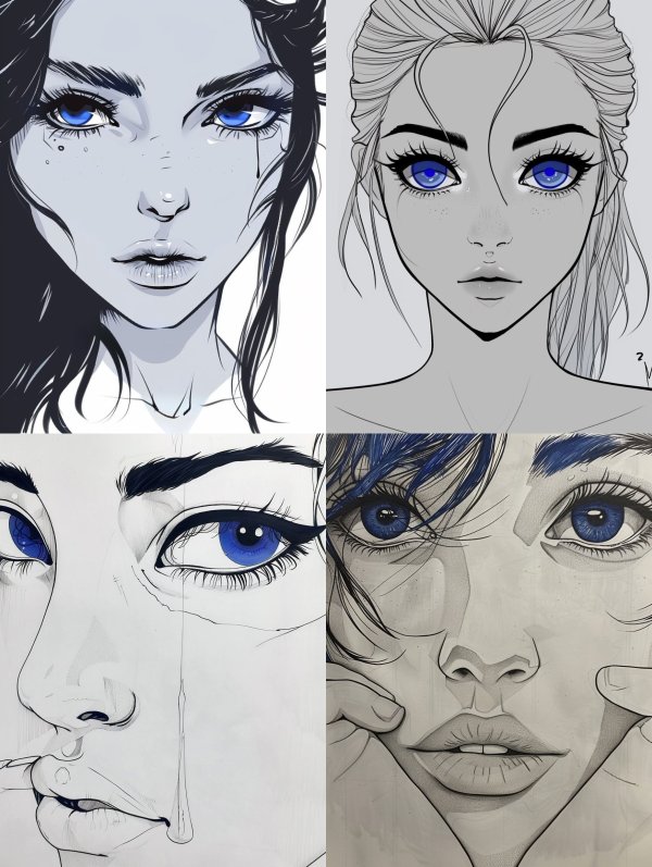 Azure Gaze Melancholy