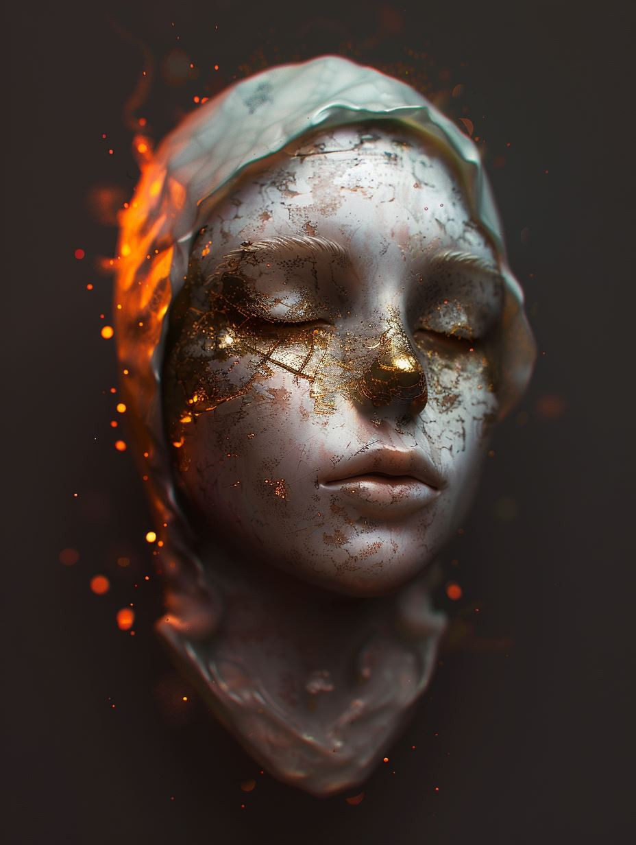 Ember Eyes Dark Fantasy Portrait