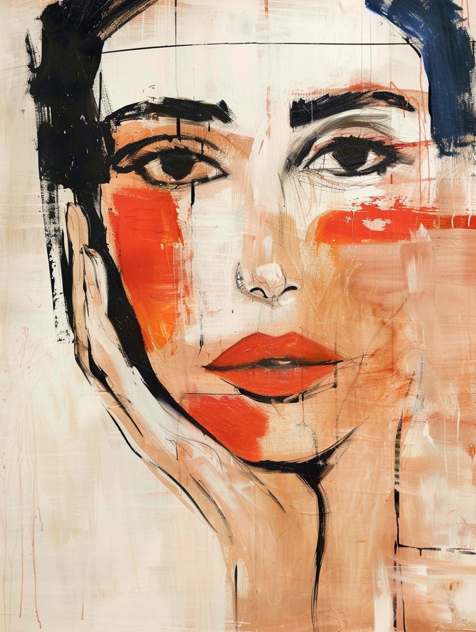 Ethereal Brushstroke Portrait
