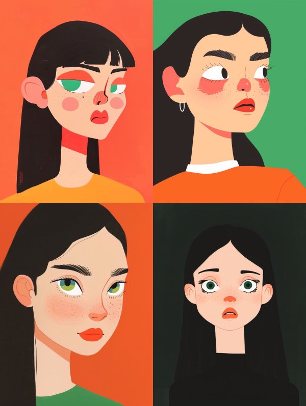 Modernist Pop Art Portrait