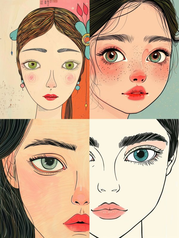 Whimsical Pastel Portrait