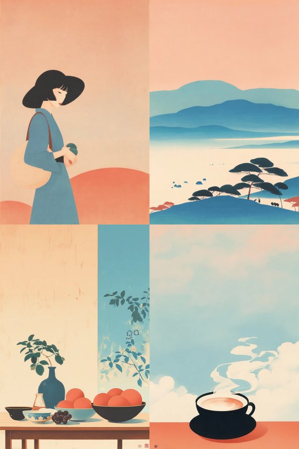 Serene Pastel Silhouette