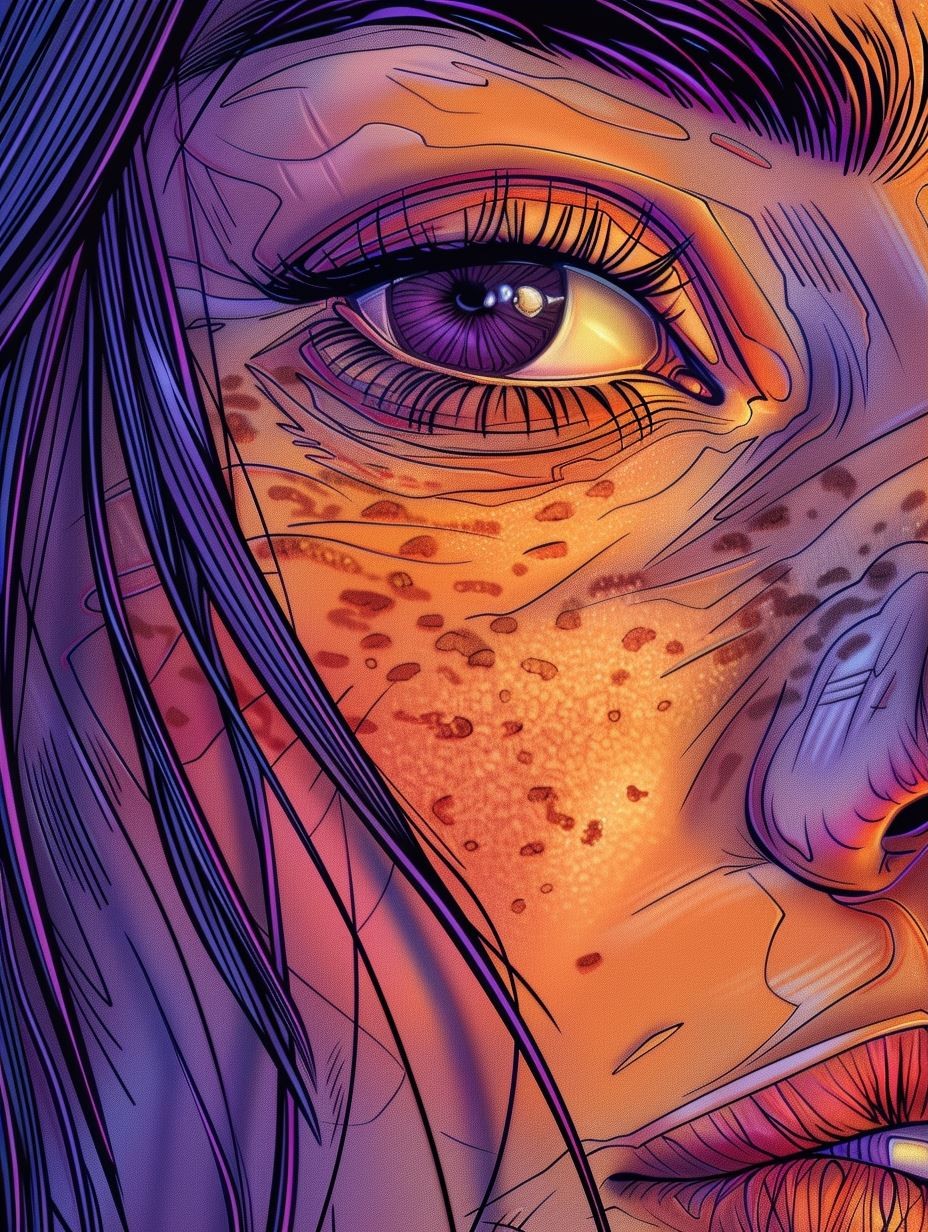 Neon Psychedelic Portrait