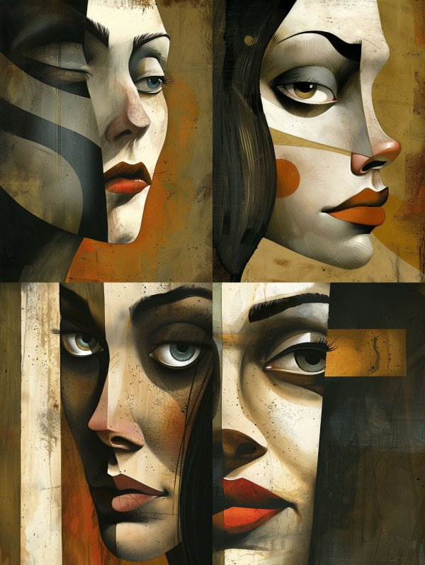 Dual Nature Surrealist Portrait