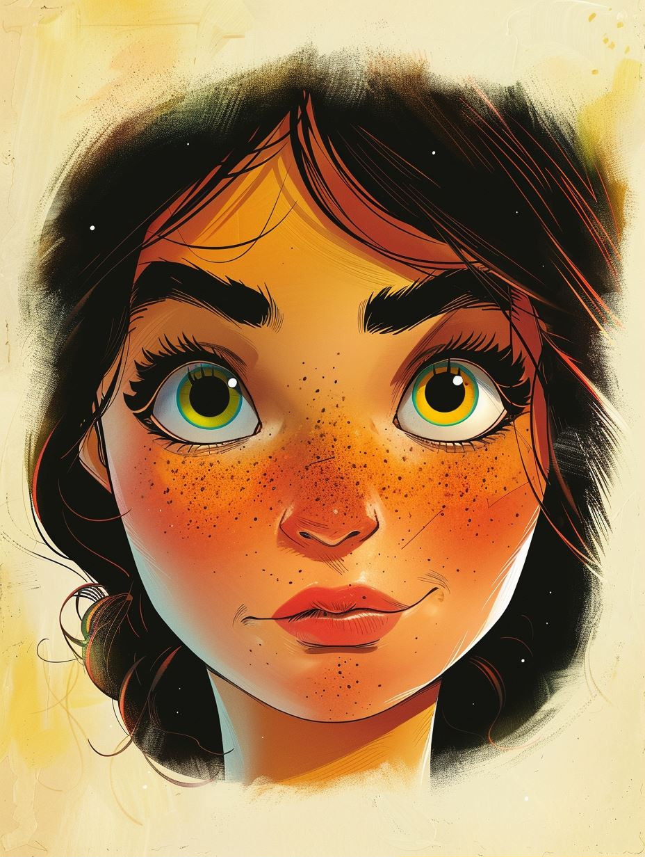 Sun-Kissed Freckled Portrait Art