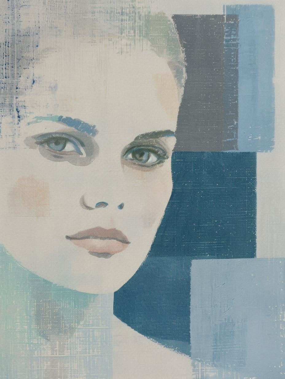 Fragmented Serenity in Blue - Image 2