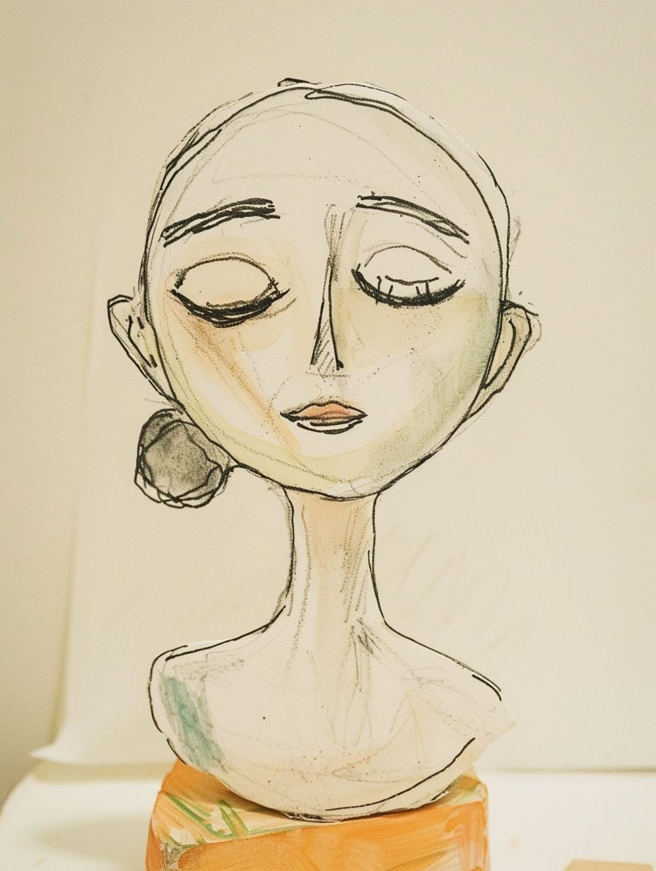 Abstract Expressionist Portrait Study
