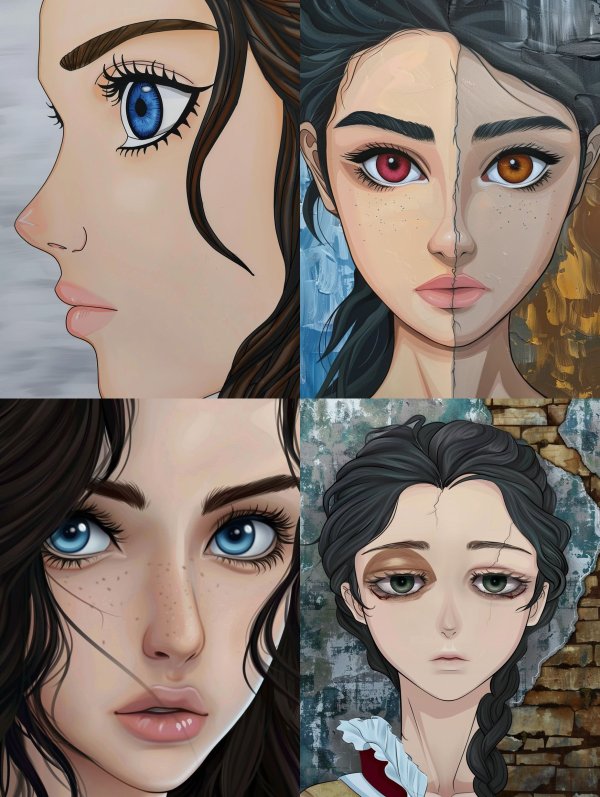 Azure Gaze Anime Portrait