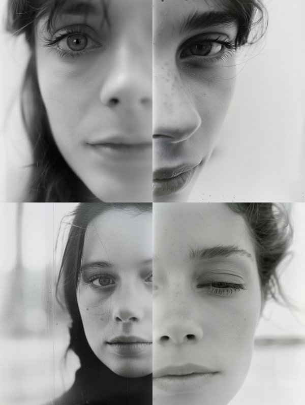 Intimate Monochrome Gaze Study