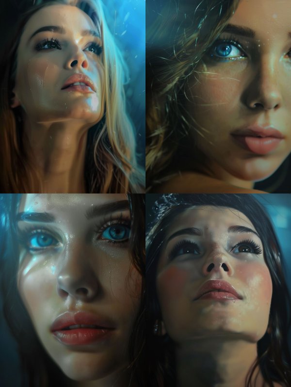 Ethereal Gaze in Cool Light