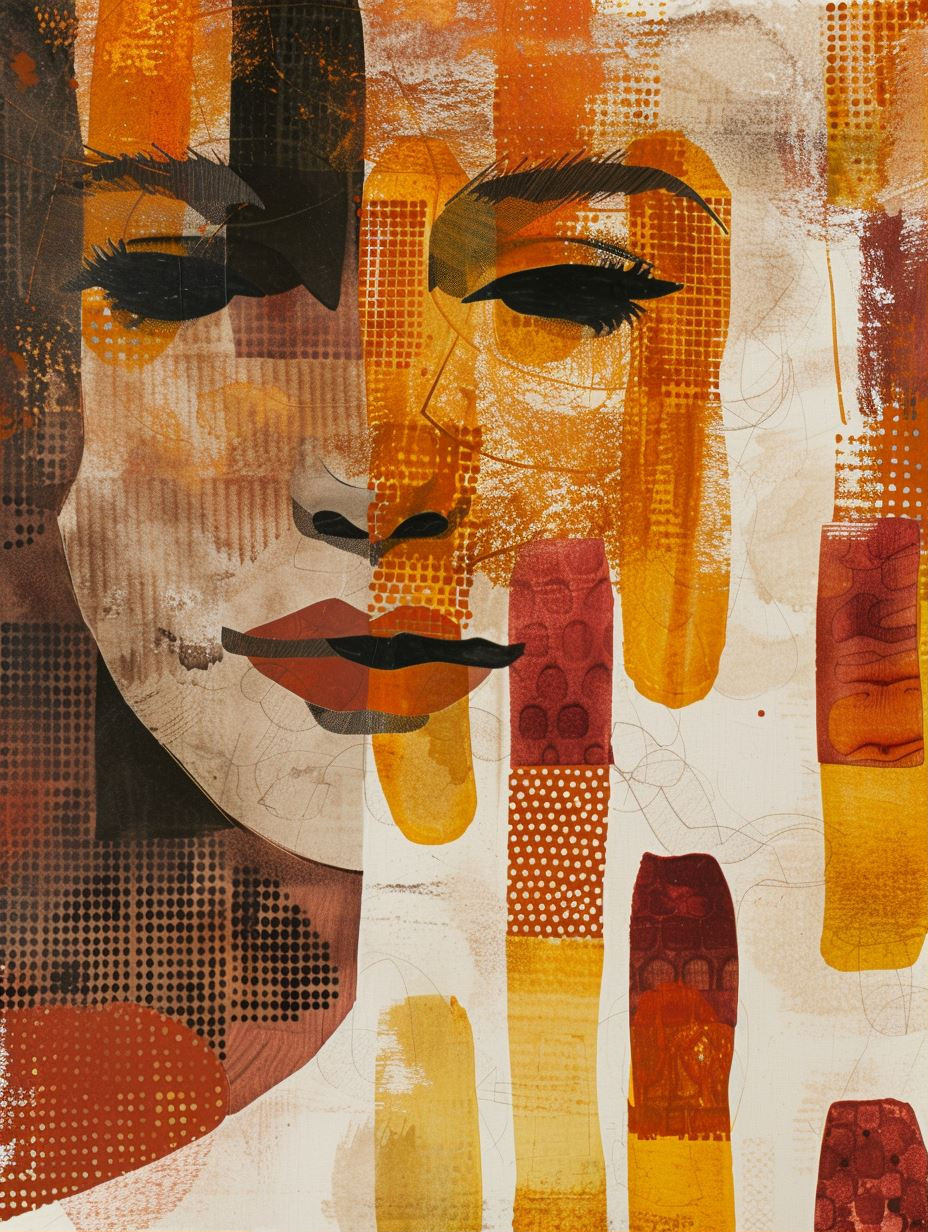 Fragmented Amber Portrait Study