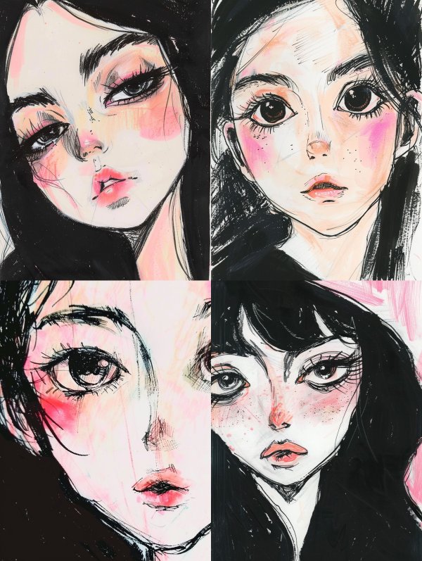 Noir Pastel Portrait
