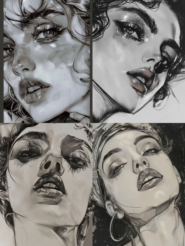 Noir Ink Ethereal Portrait
