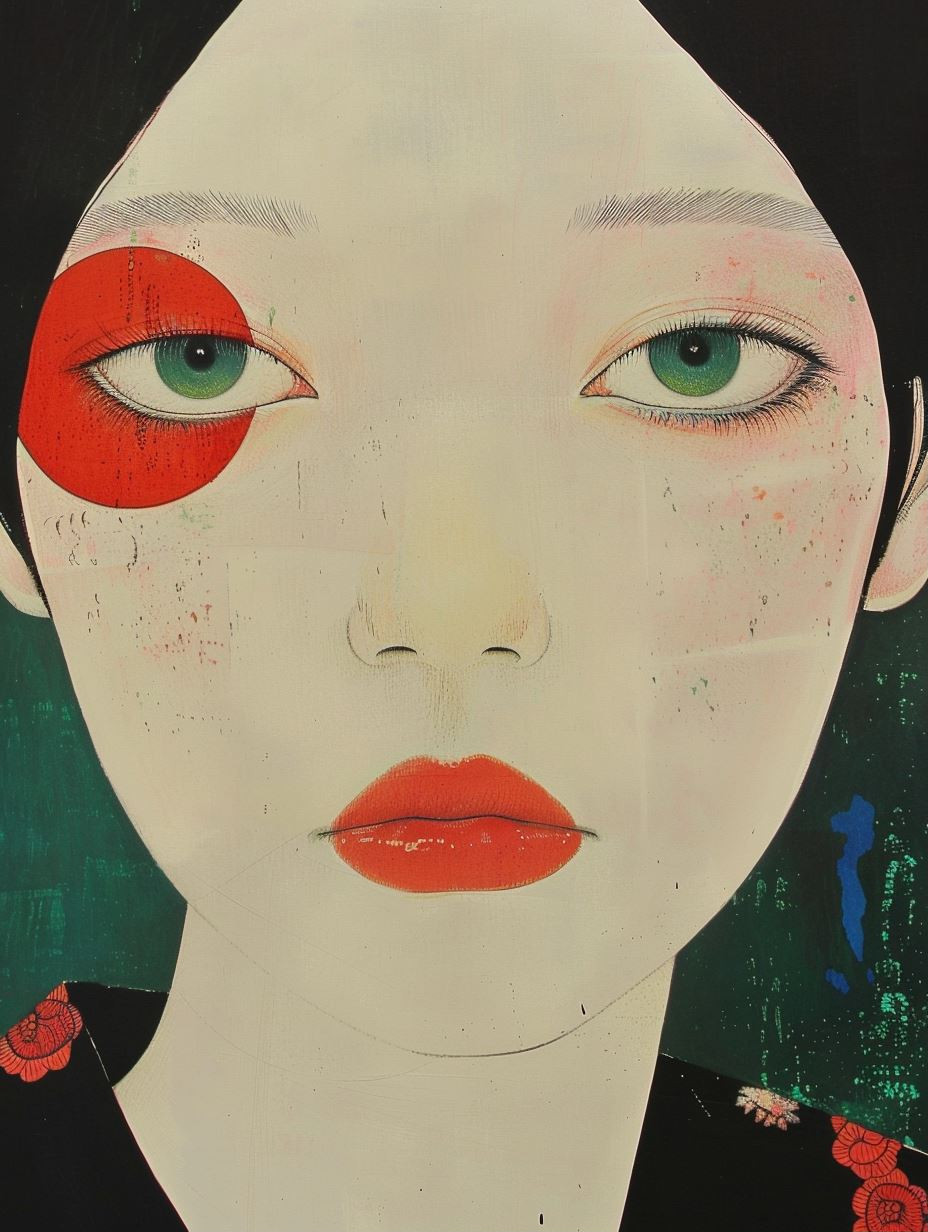 Minimalist Ethereal Asian Portrait