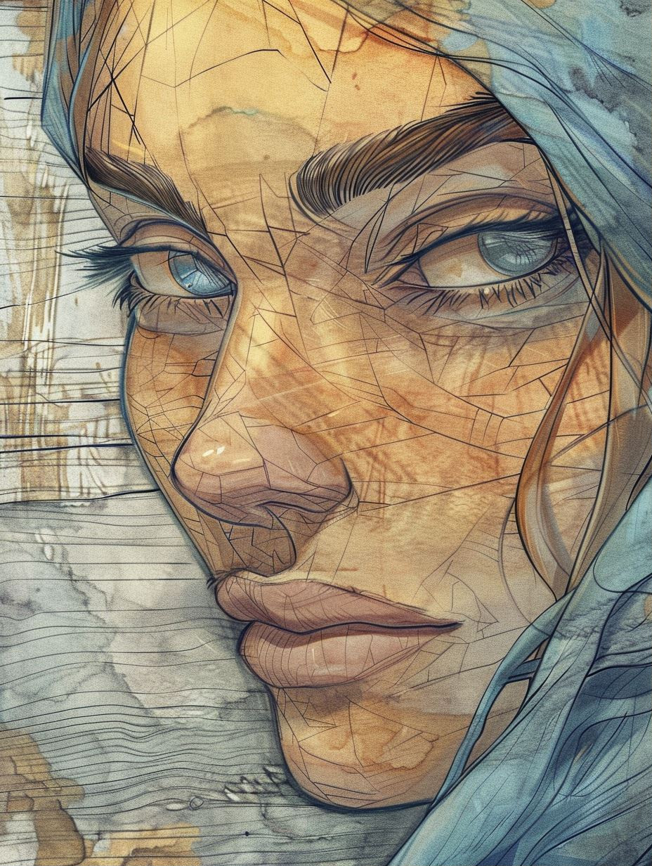Fractured Gaze of Golden Light