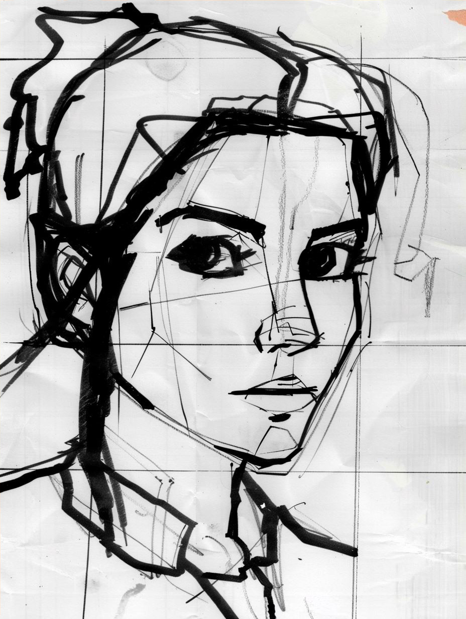 Cybernetic Glitch Portrait Art